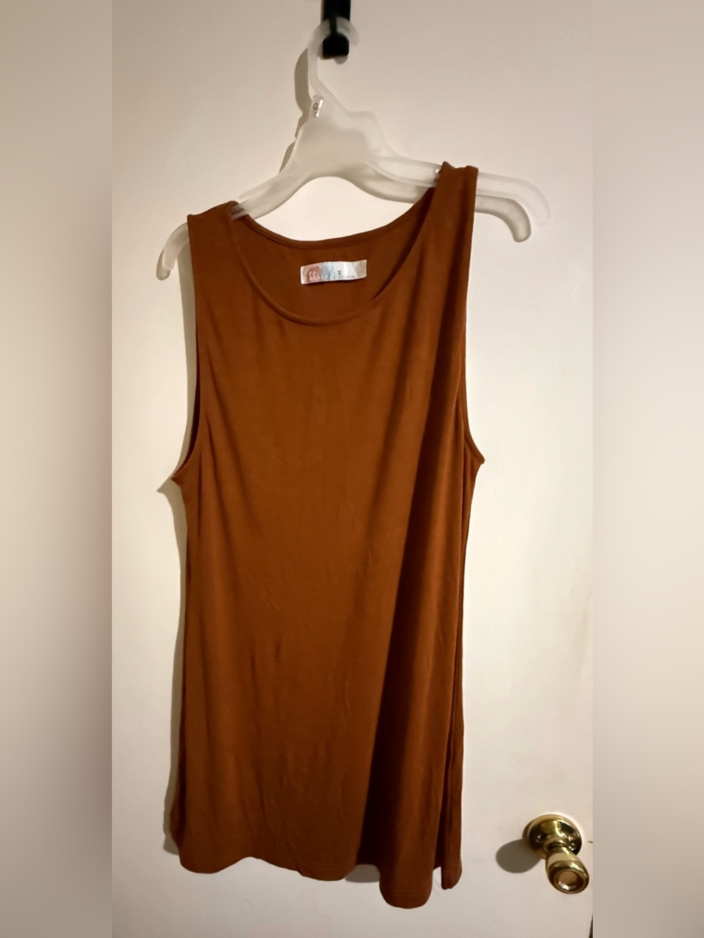 Free People Sleeveless Mini TeeDress - Rust Brown